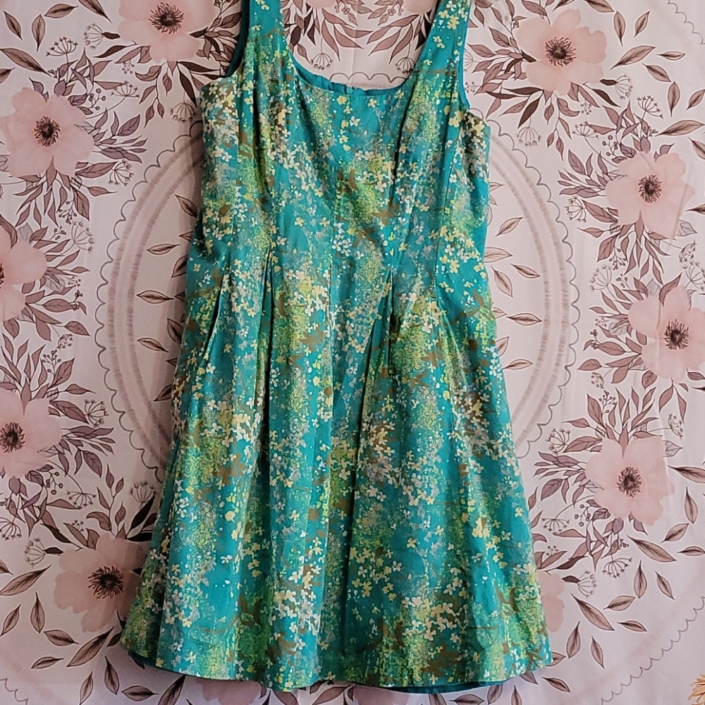 Blue Floral Dress - Picture 1 of 3